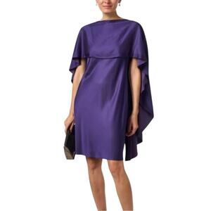 NWT Jason Wu Collection Plum Sheath Cape Purple Dress 14